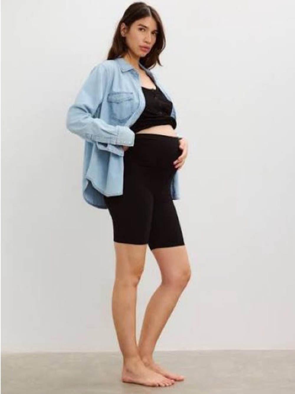 Hatch Black Maternity Bike Shorts